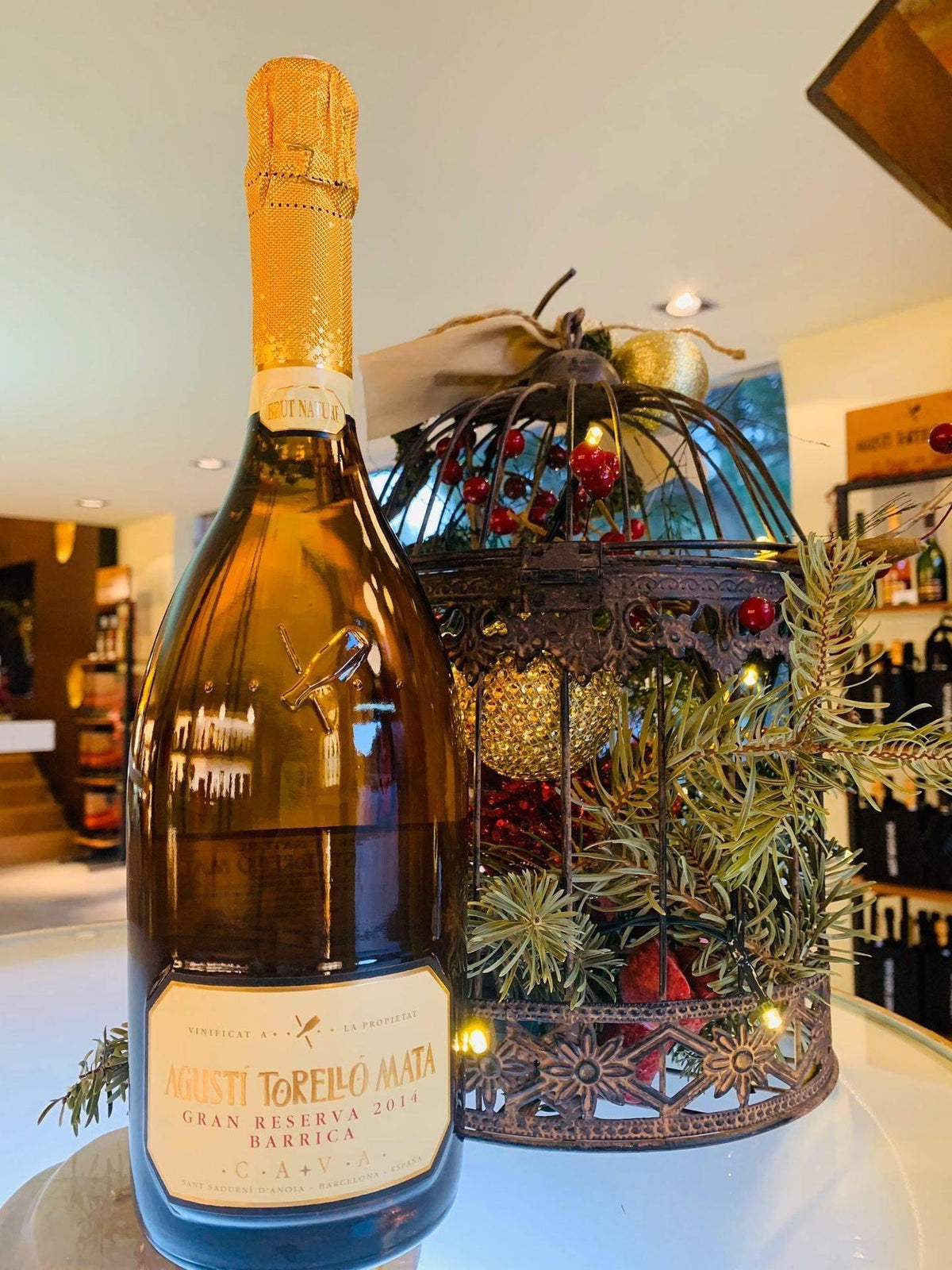 Celler Kripta Barrica Gran Reserva in gezellige kerst sfeer