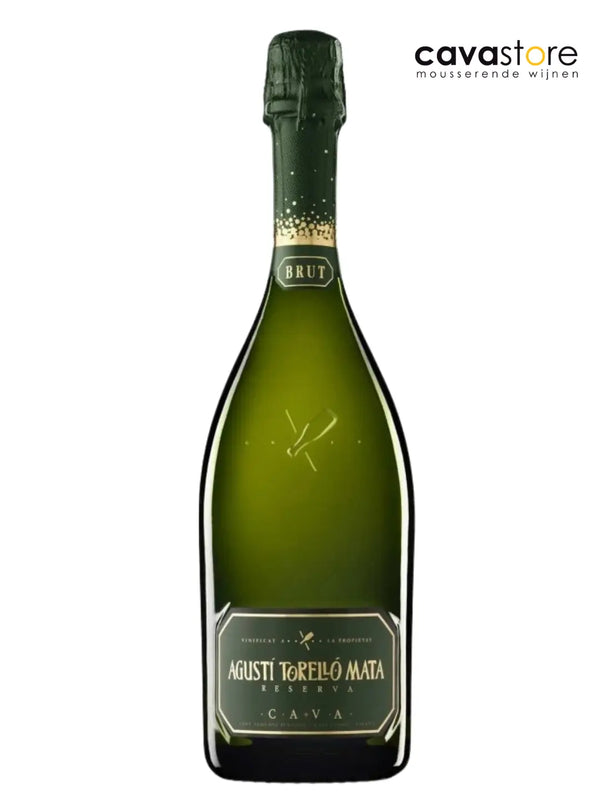 Cava Kripta Brut Reserva fles rechtop met goudkleurige capsule en duidelijk etiket